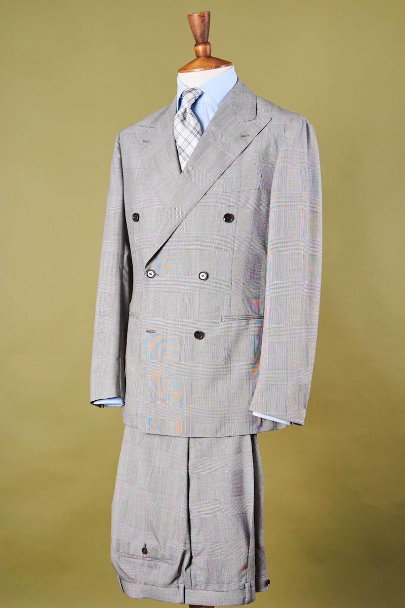 The Armoury by Ring Jacket Model 6 Grey Prince Of Wales Check Wool Suit