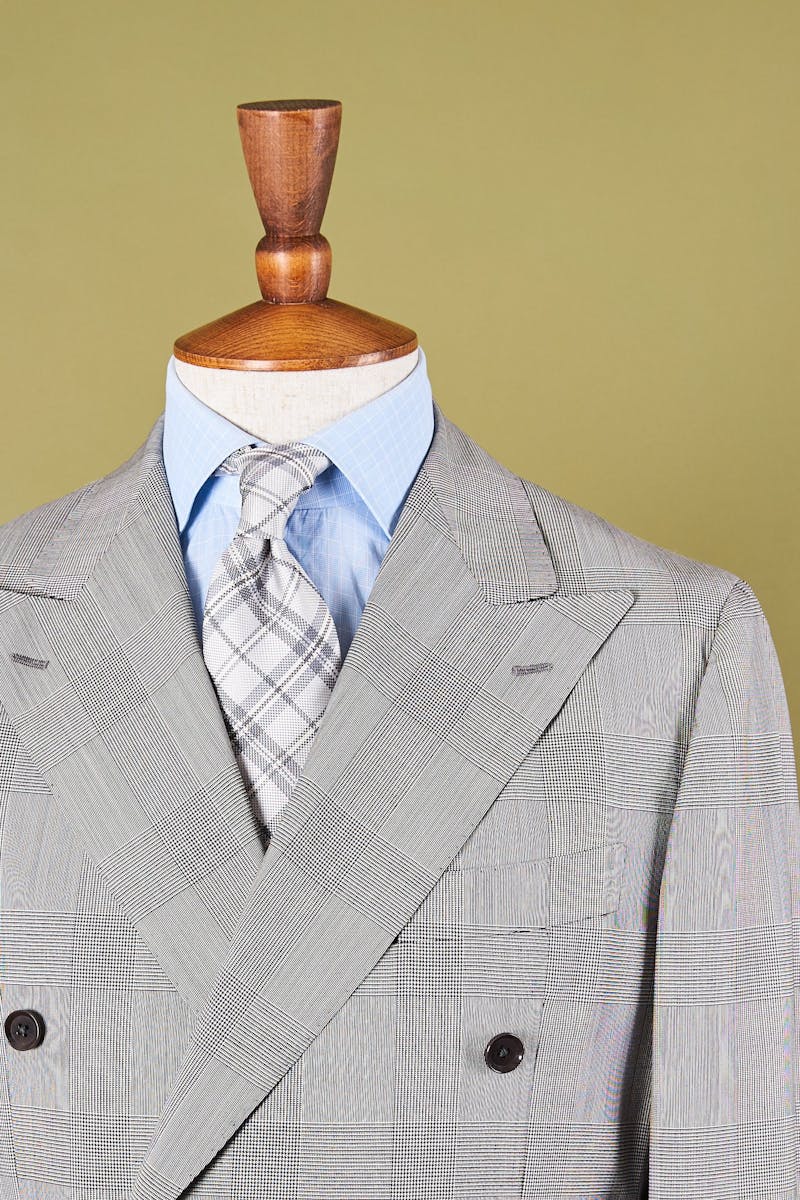 The Armoury by Ring Jacket Model 6 Grey Prince Of Wales Check Wool Suit