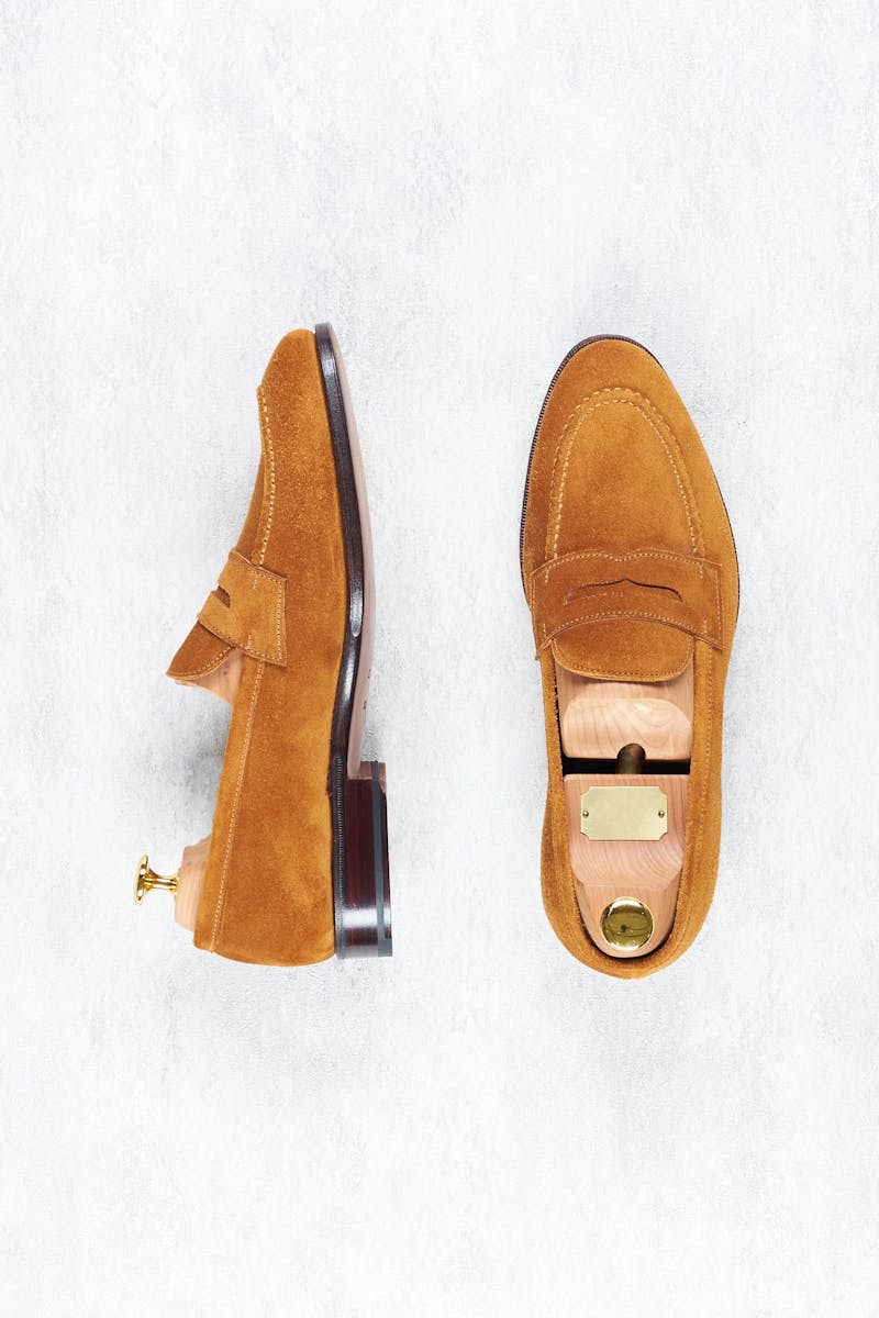 Carmina Uetam 80191 Tobacco Suede Penny Loafers