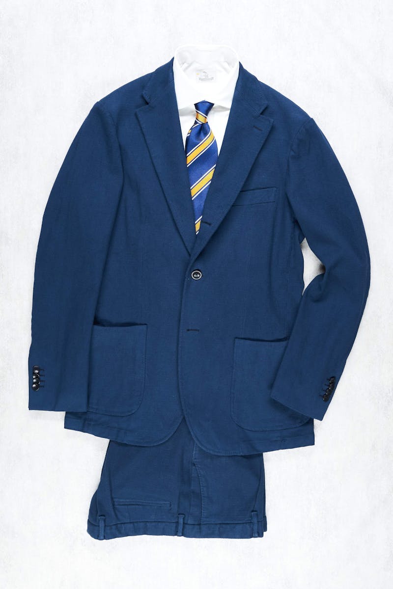 Ring Jacket RJJK-02 Navy Balloon Cotton-Stretch Suit