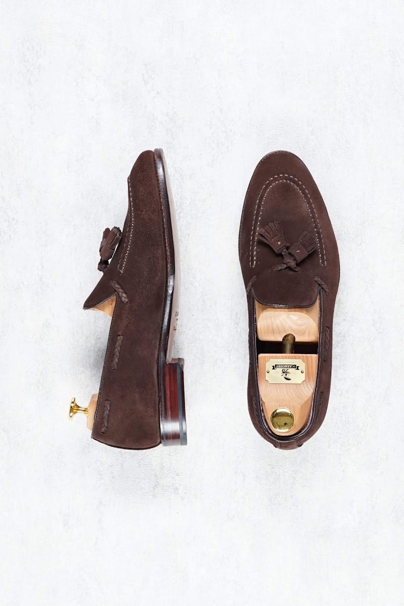 Carmina Uetam 80371 Dark Brown Suede Braided Tassel Loafers