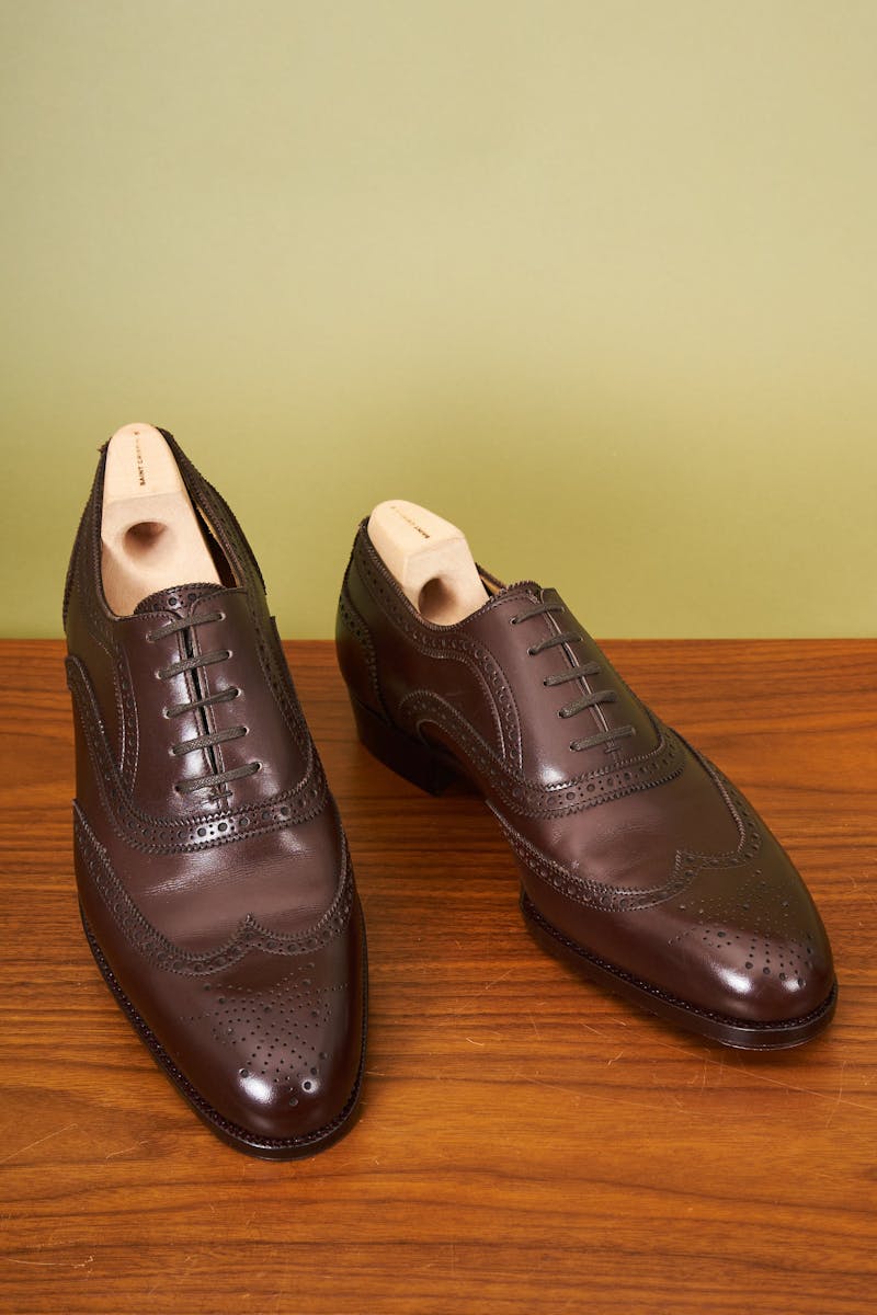Saint Crispin's Classic 305SPE Brown Full Brogue Shoes