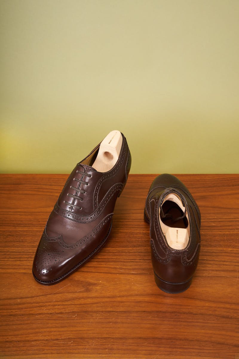 Saint Crispin's Classic 305SPE Brown Full Brogue Shoes