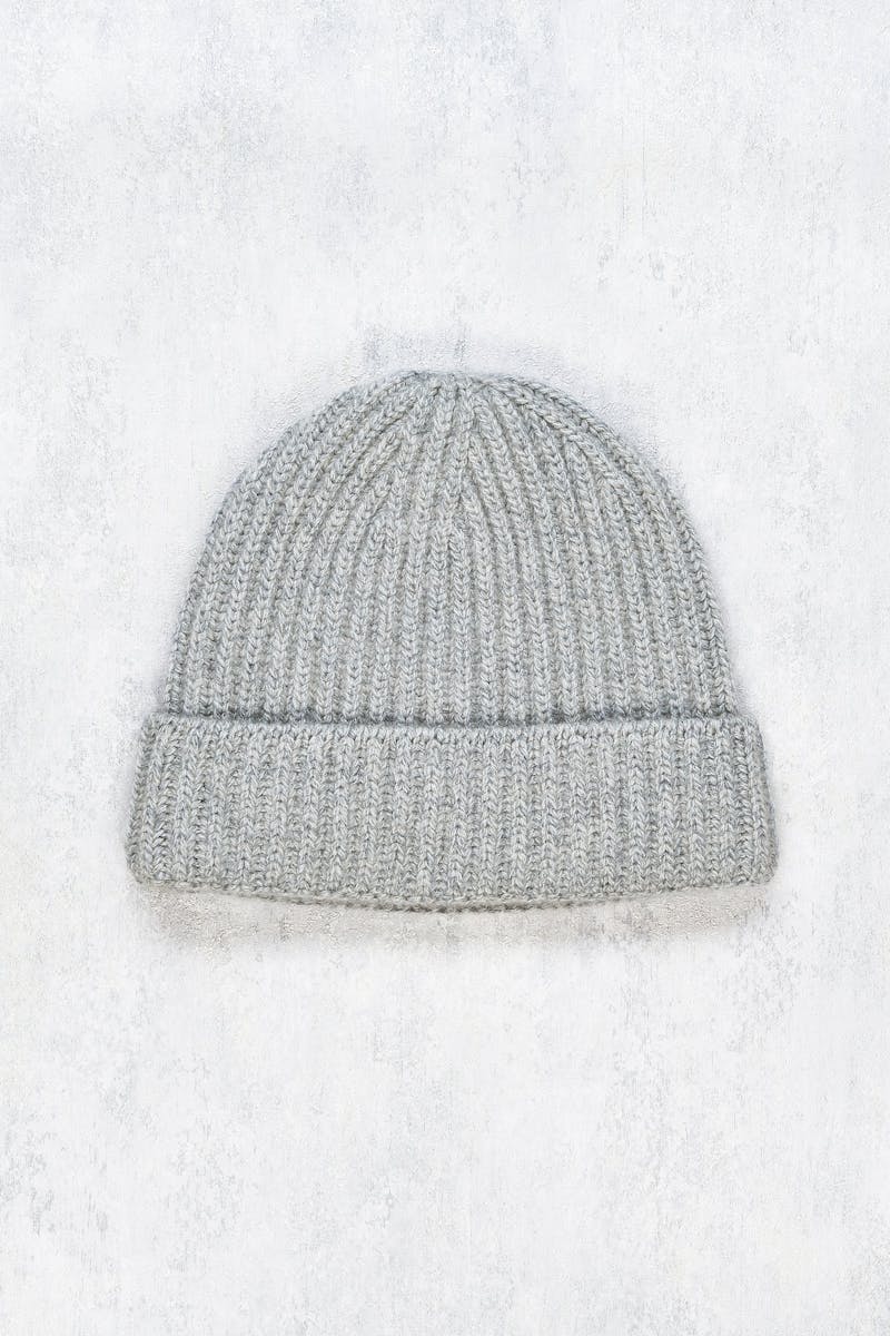 Drake's Grey Cashmere Beanie
