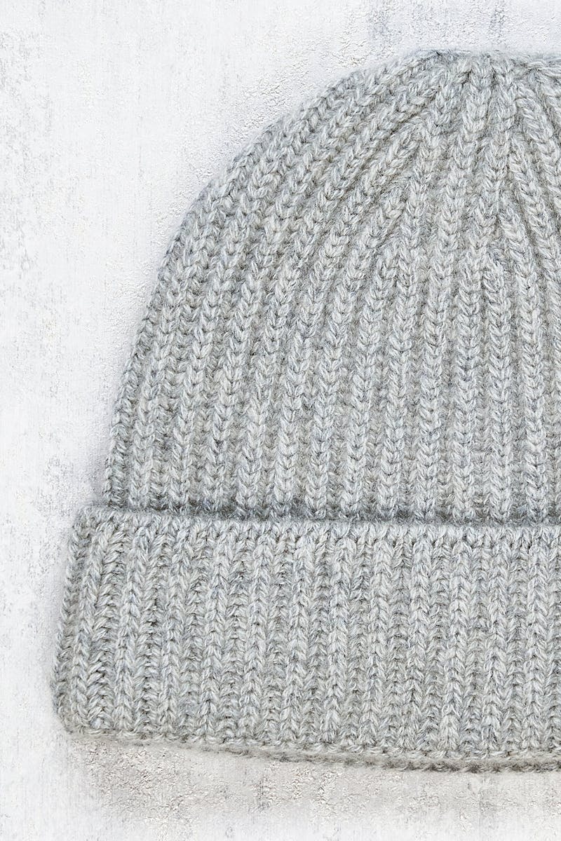 Drake's Grey Cashmere Beanie