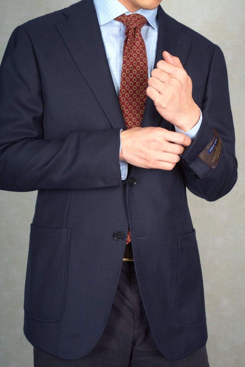 Ring Jacket 184FOL Navy Wool Twill Sport Coat