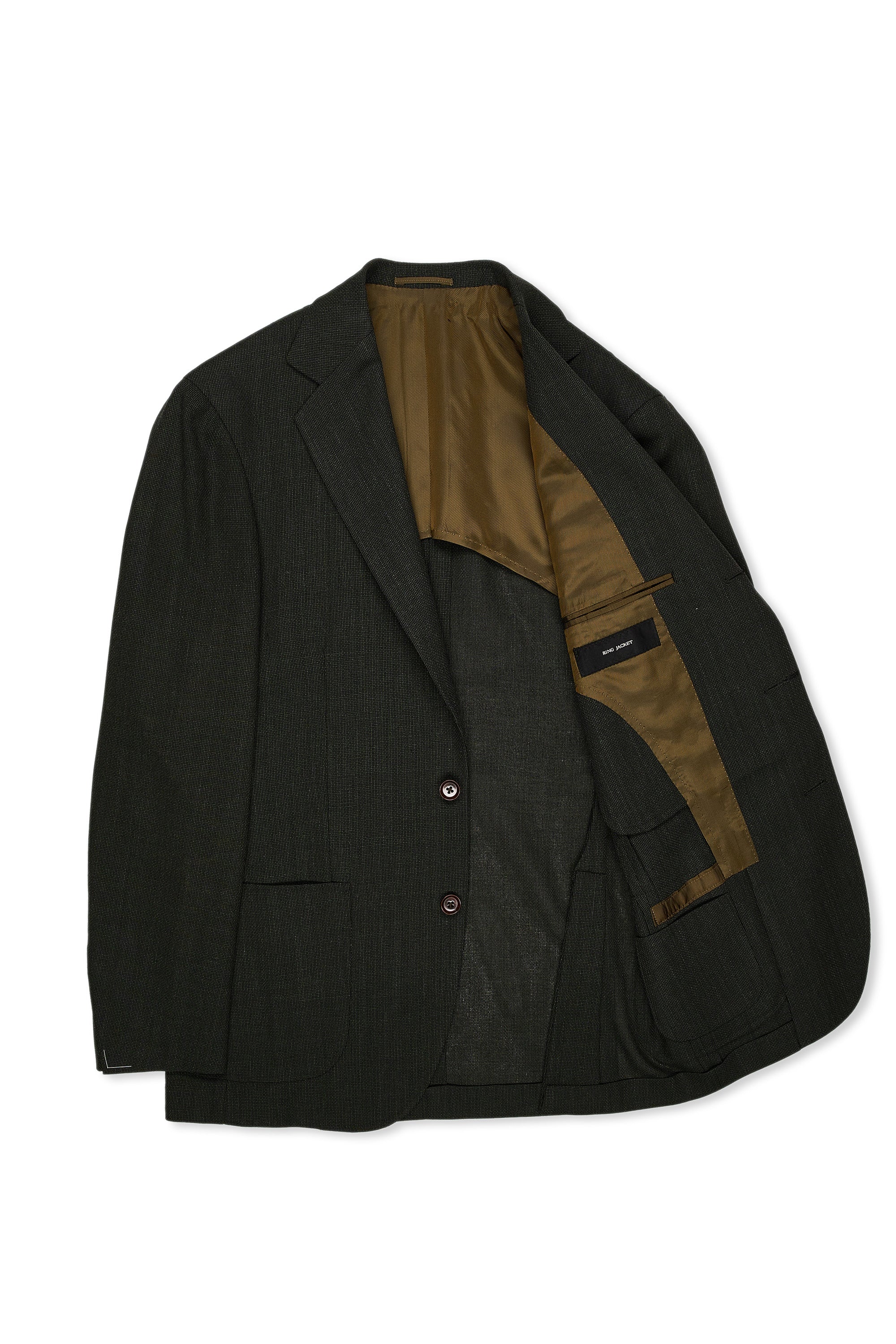 Ring Jacket Model 300F Olive Wool Balloon Sport Coat