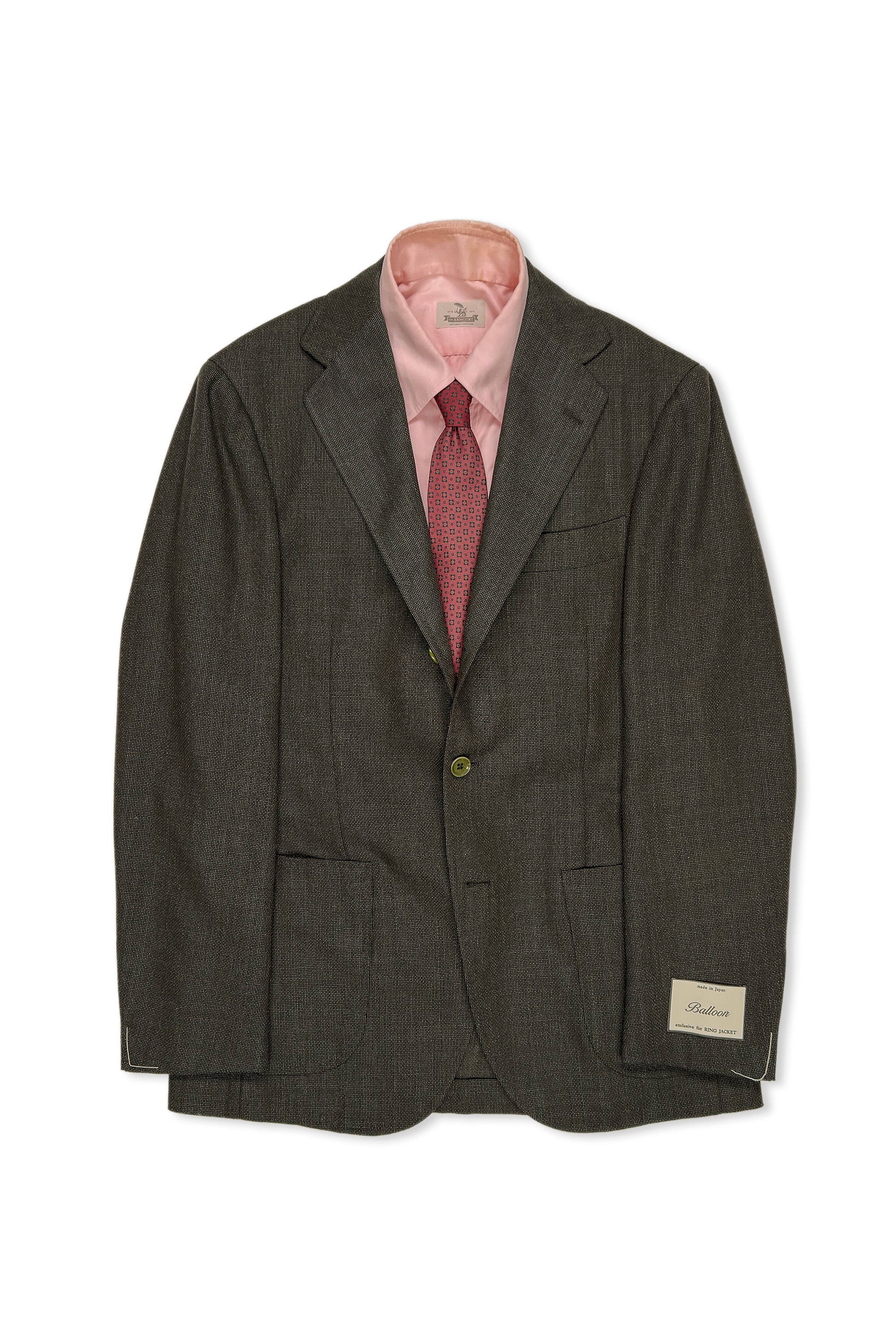 Ring Jacket Model 300F Olive Balloon Wool Sport Coat