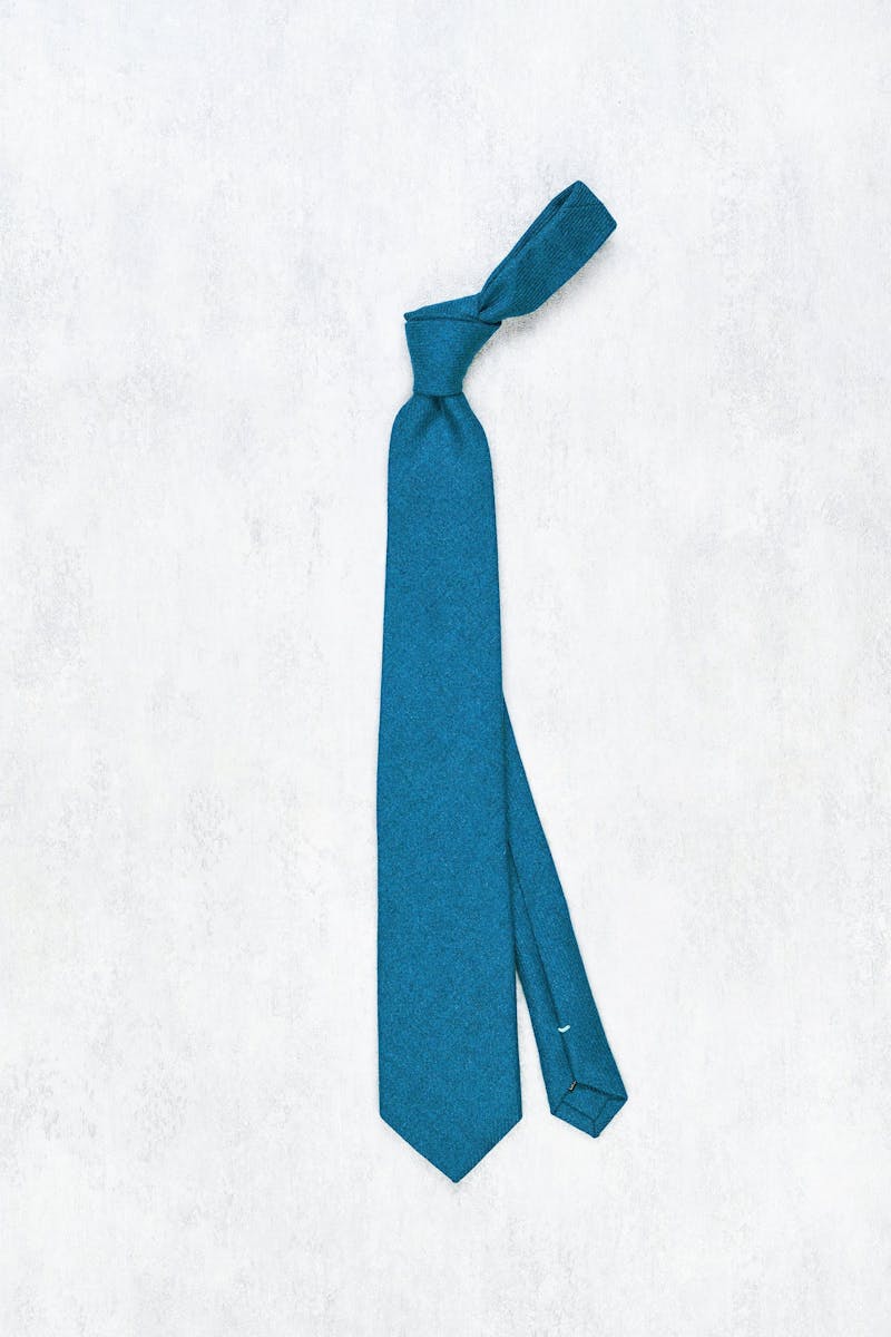 Cesare Attolini Blue Cashmere Tie