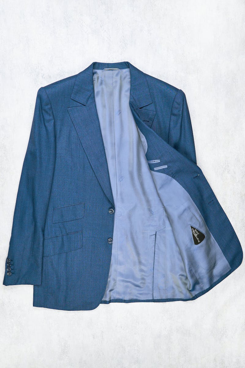Francesco Smalto Blue Wool Suit Bespoke