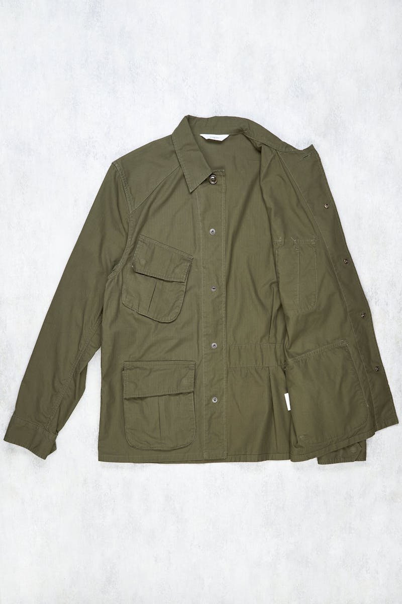 Fujito Olive Green Cotton Jungle Fatigue Jacket