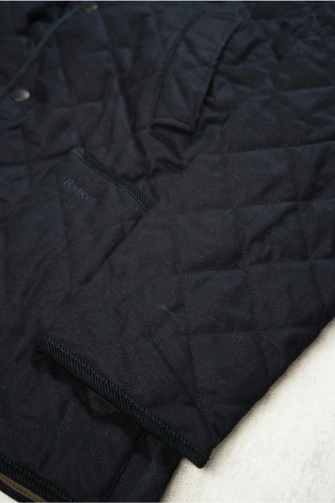 Barbour Navy Bedale Quilt Wool Flannel Jacket