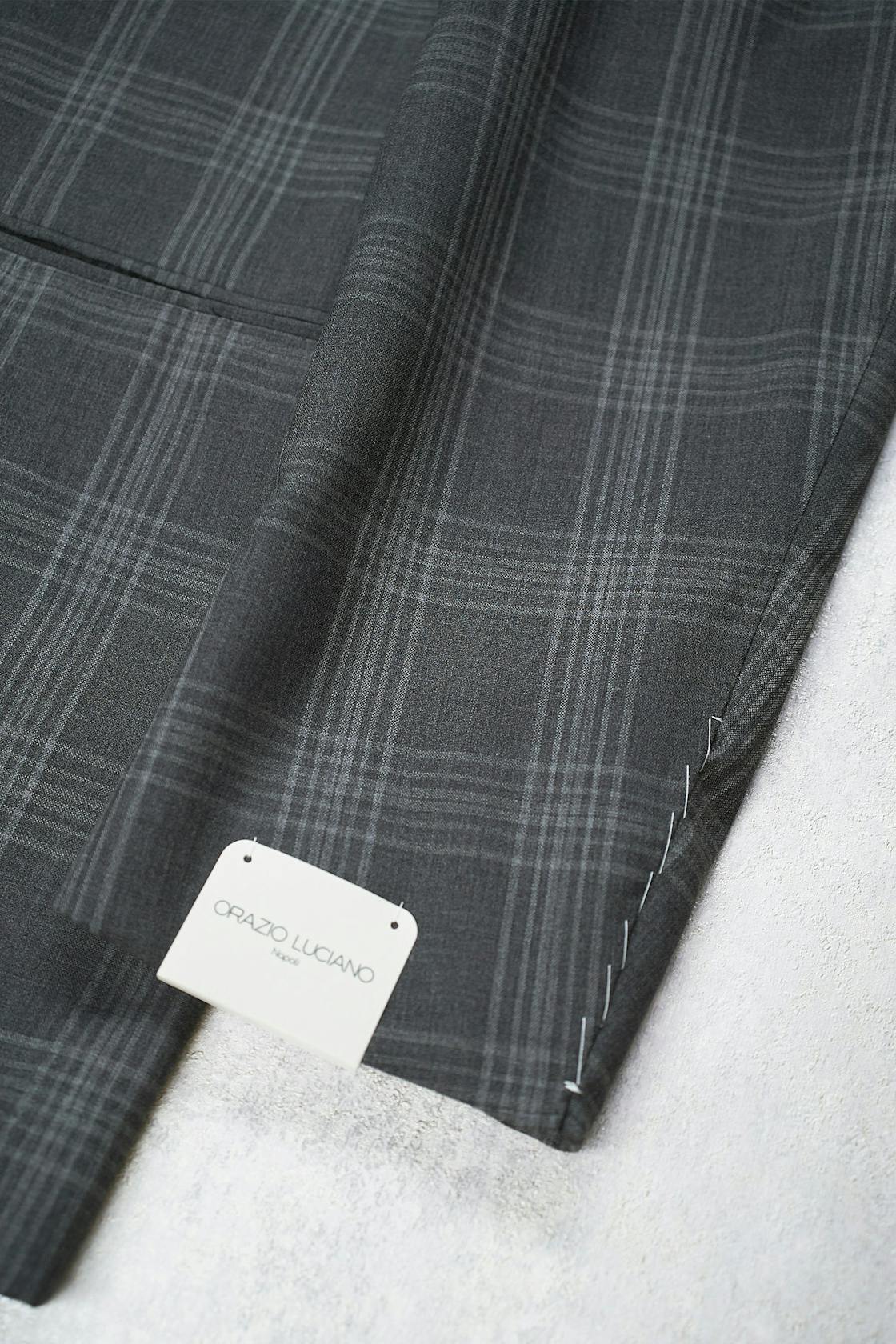 Orazio Luciano Grey Wool Check Suit