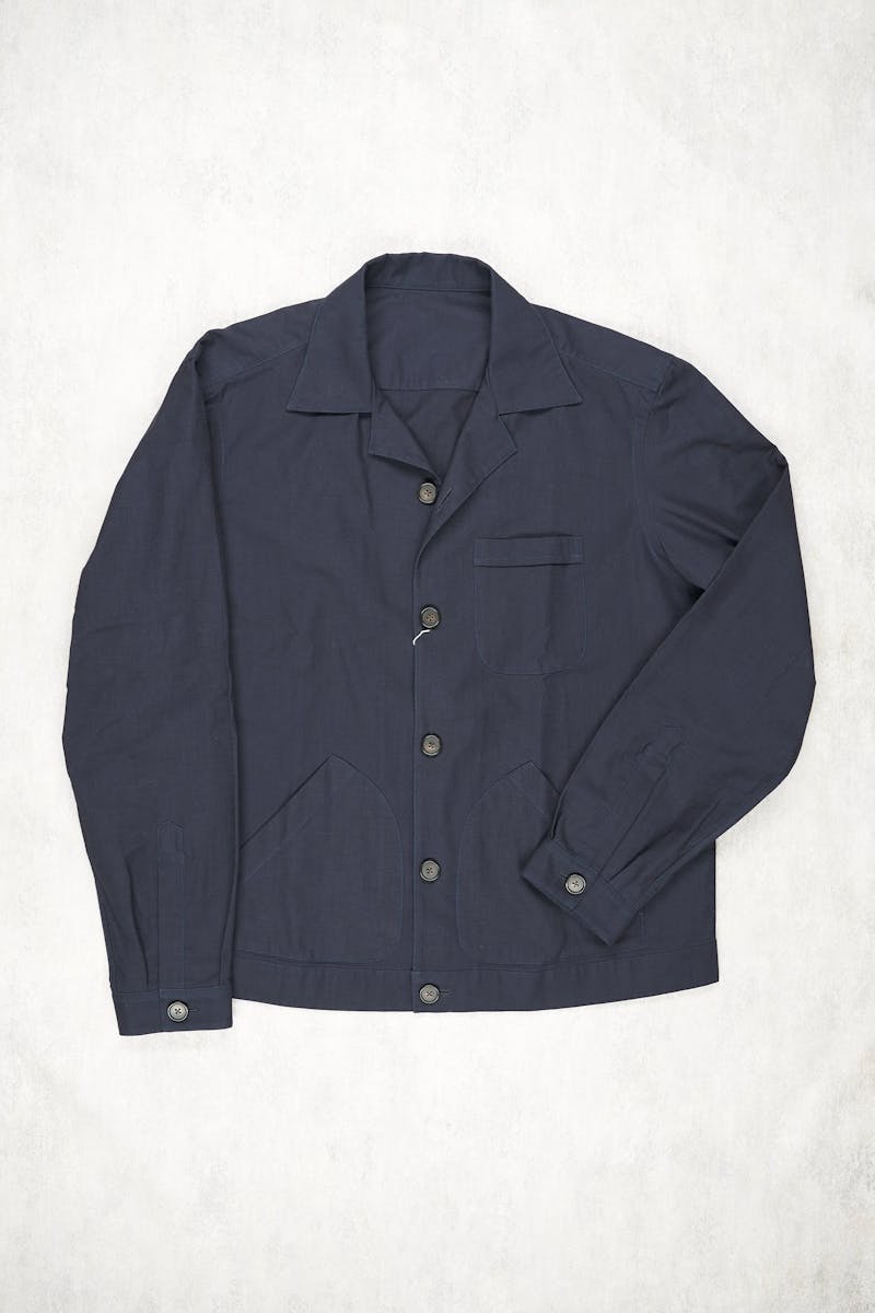 The Armoury by Ascot Chang MR1818-JS Navy Cotton 3-Pocket Blouson