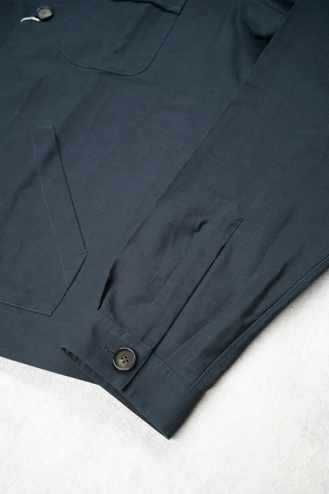 The Armoury by Ascot Chang MR1818-JS Navy Cotton 3-Pocket Blouson