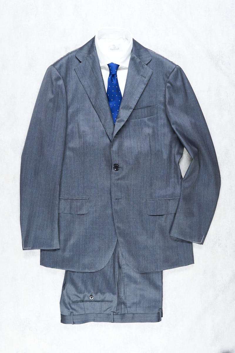 Ring Jacket 184 Light Grey Solaro Wool/Silk Suit