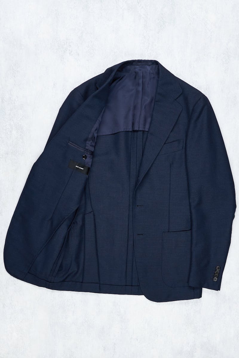 Ring Jacket AMJ03 Navy Mohair/Wool Hopsack Sport Coat