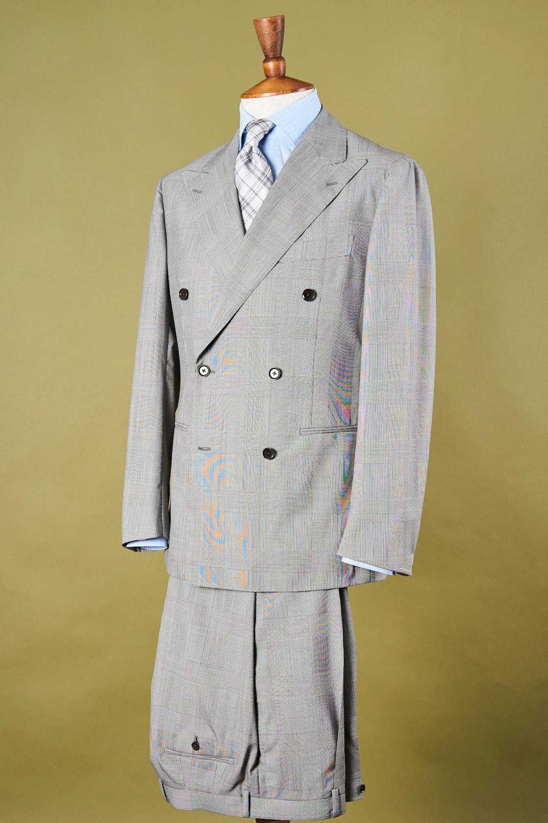 The Armoury by Ring Jacket Model 6 Grey Prince Of Wales Check Wool Suit