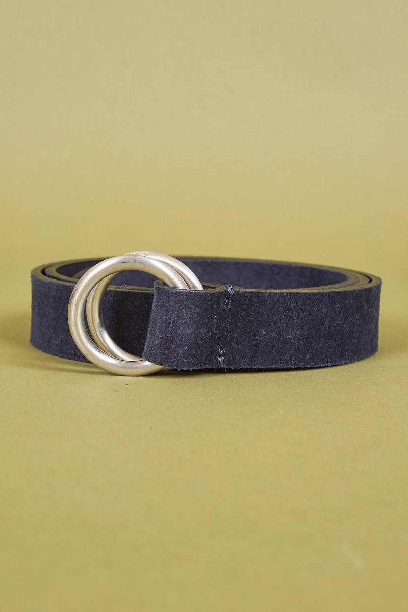 Anderson's Navy A/3287 Ring Suede Belt