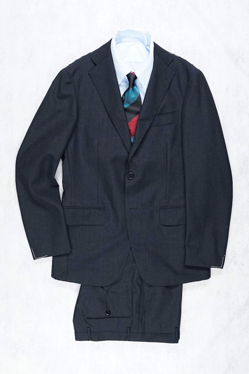 Ring Jacket 184 Charcoal Wool Suit