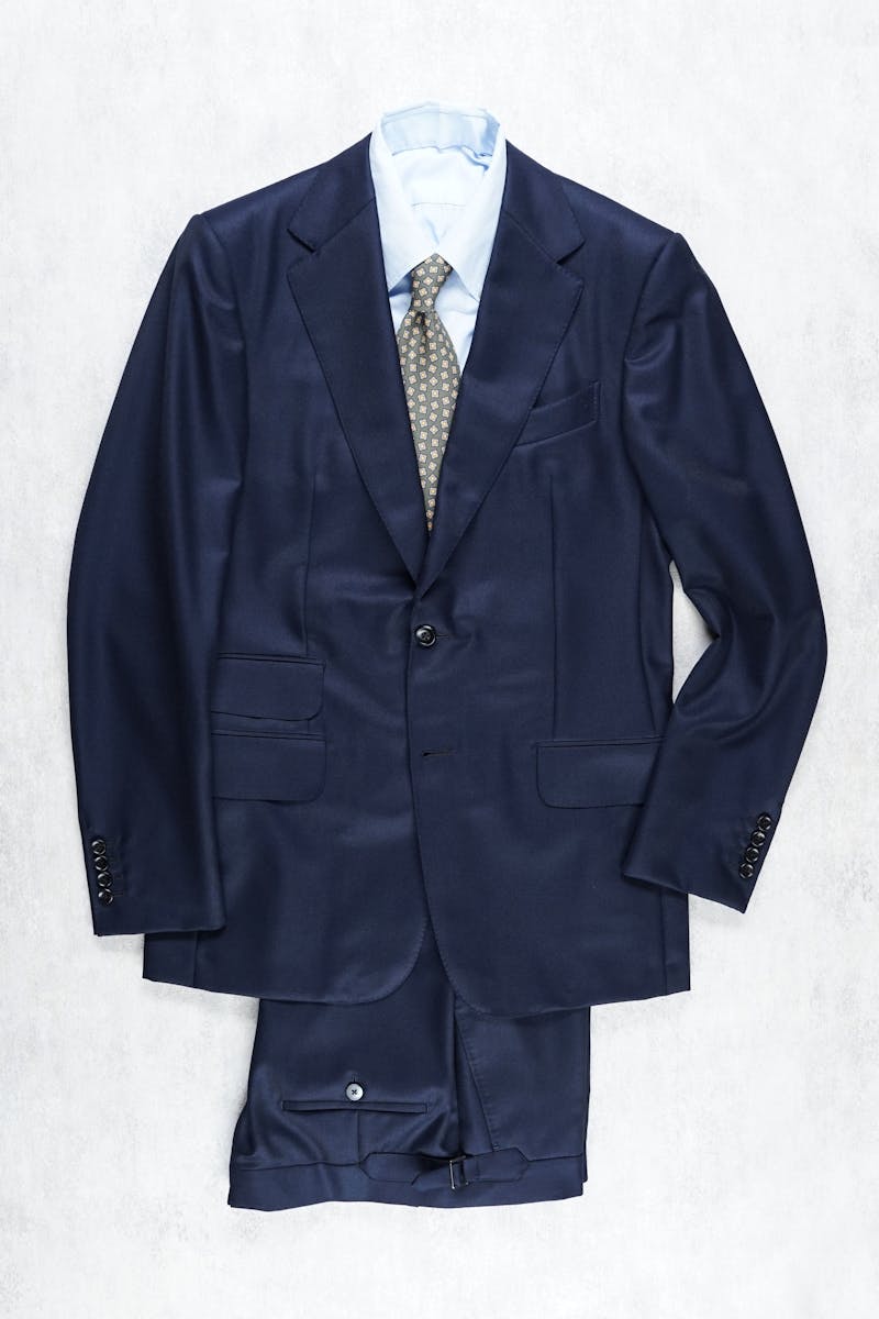 Alfred Dunhill Navy Wool Suit Bespoke