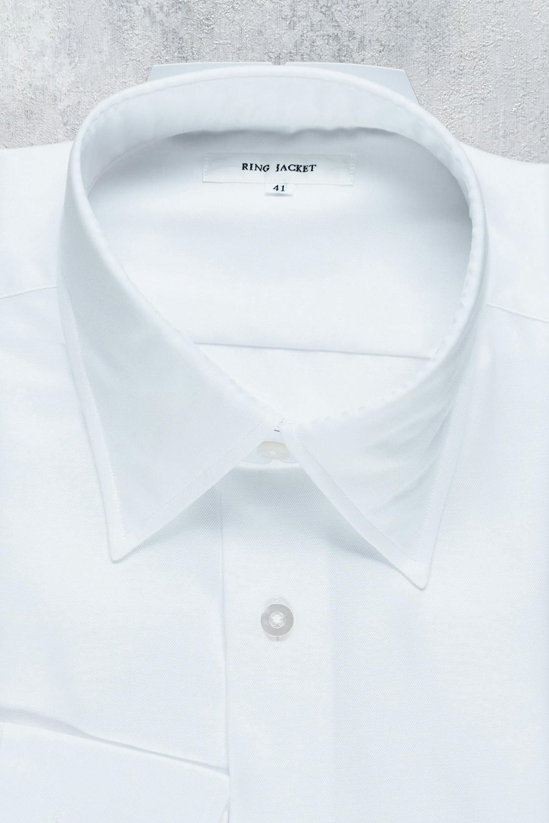 Ring Jacket RBKS-11 White Cotton Twill Spread Collar Shirt