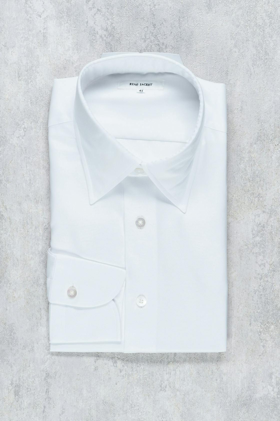 Ring Jacket RBKS-11 White Cotton Twill Spread Collar Shirt