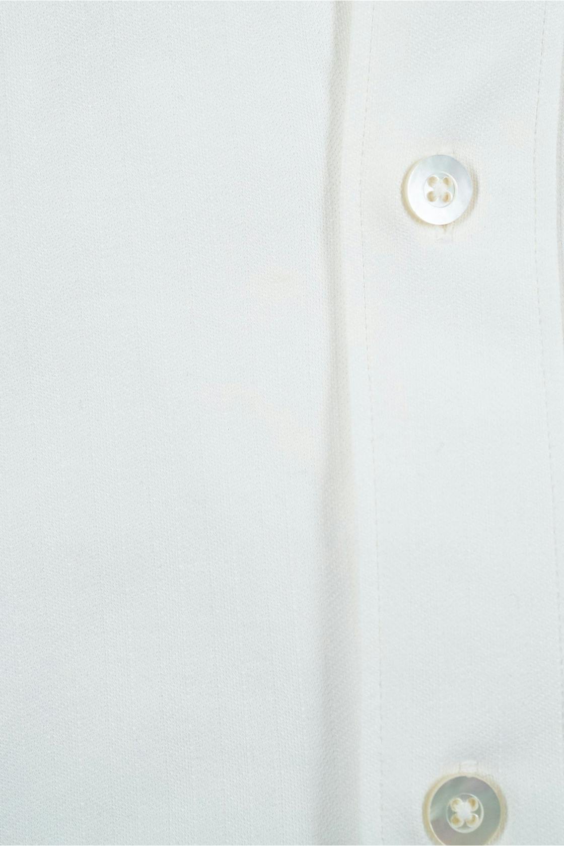 Ring Jacket White Herringbone Cotton Short Sleeve Shirt *sample*