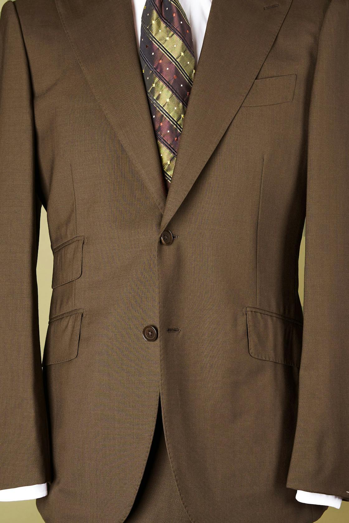 Ring Jacket 281 Brown High Twist Wool Suit