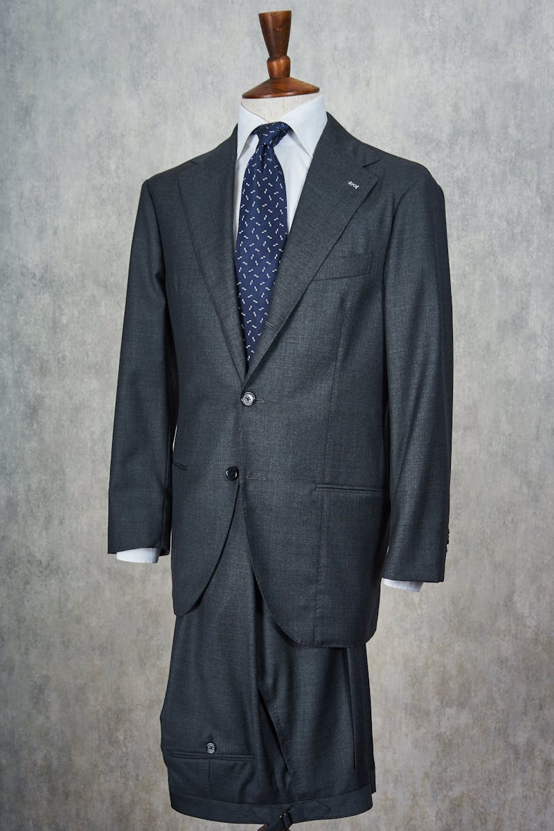 Anglo-Italian Grey Wool Suit