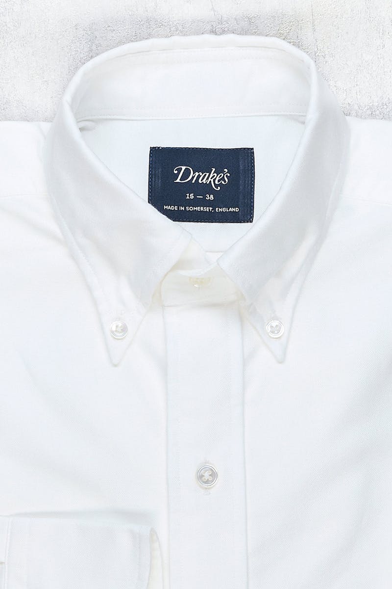 Drake's White Button-down Shirt