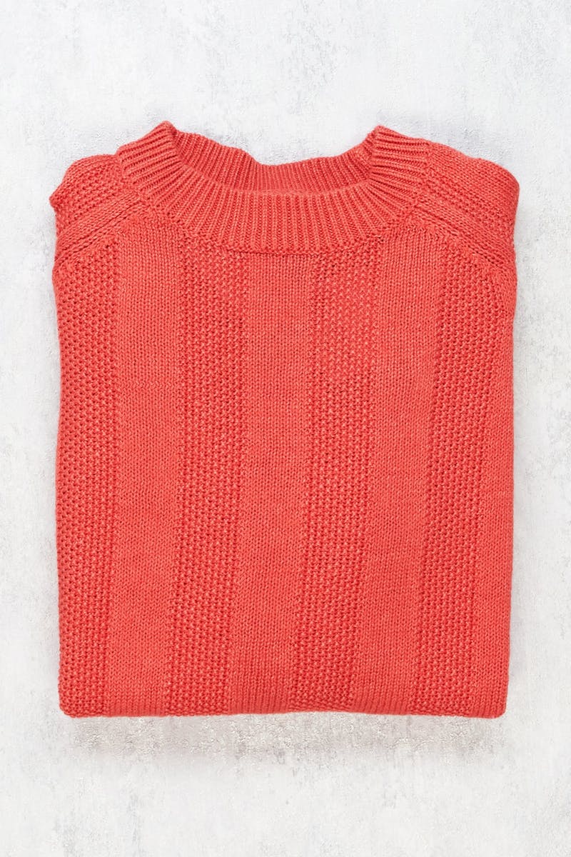 Drake's Orange Linen/Wool Sweater