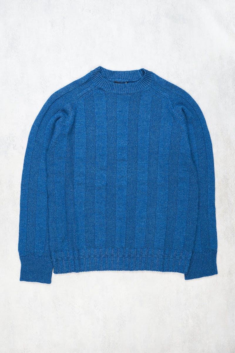 Drake's Blue Linen/Wool Sweater