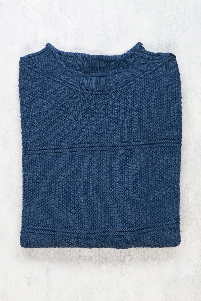 Drake's Blue Linen/Merino Wool Sweater