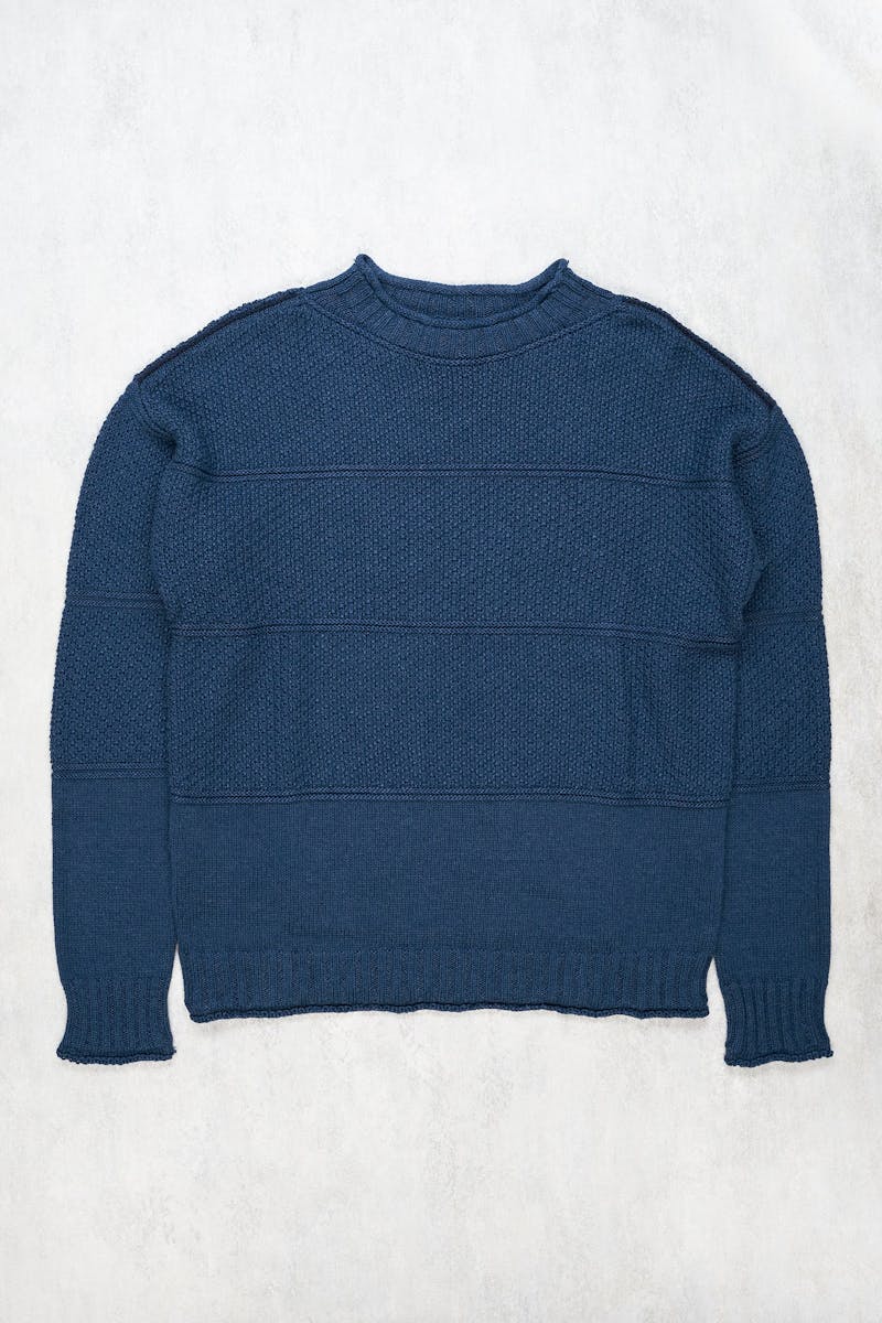 Drake's Blue Linen/Merino Wool Sweater
