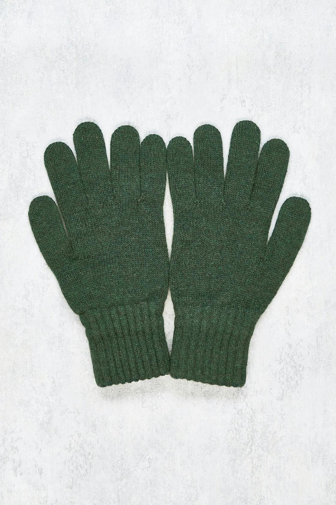 Drake's Green Lambswool Gloves