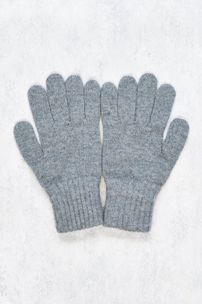 Drake's Grey Lambswool Gloves