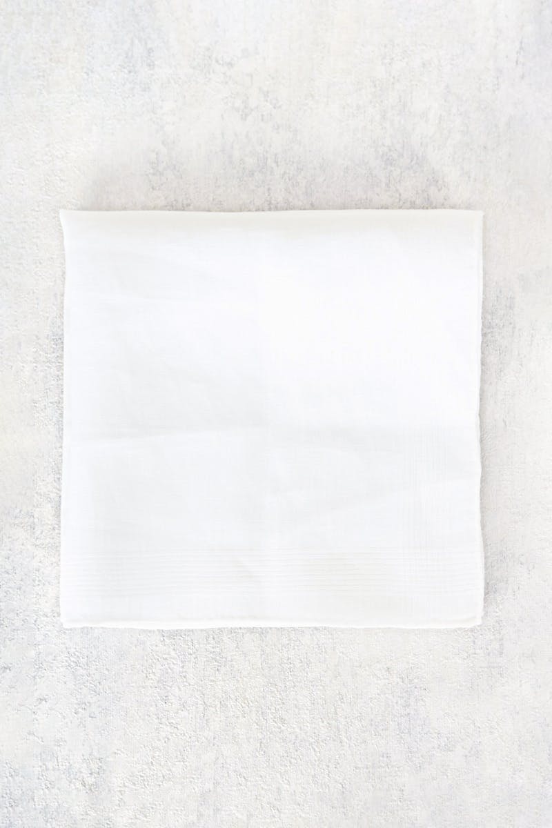 Drake's White Linen Pocket Square - 3 Pieces Box Set