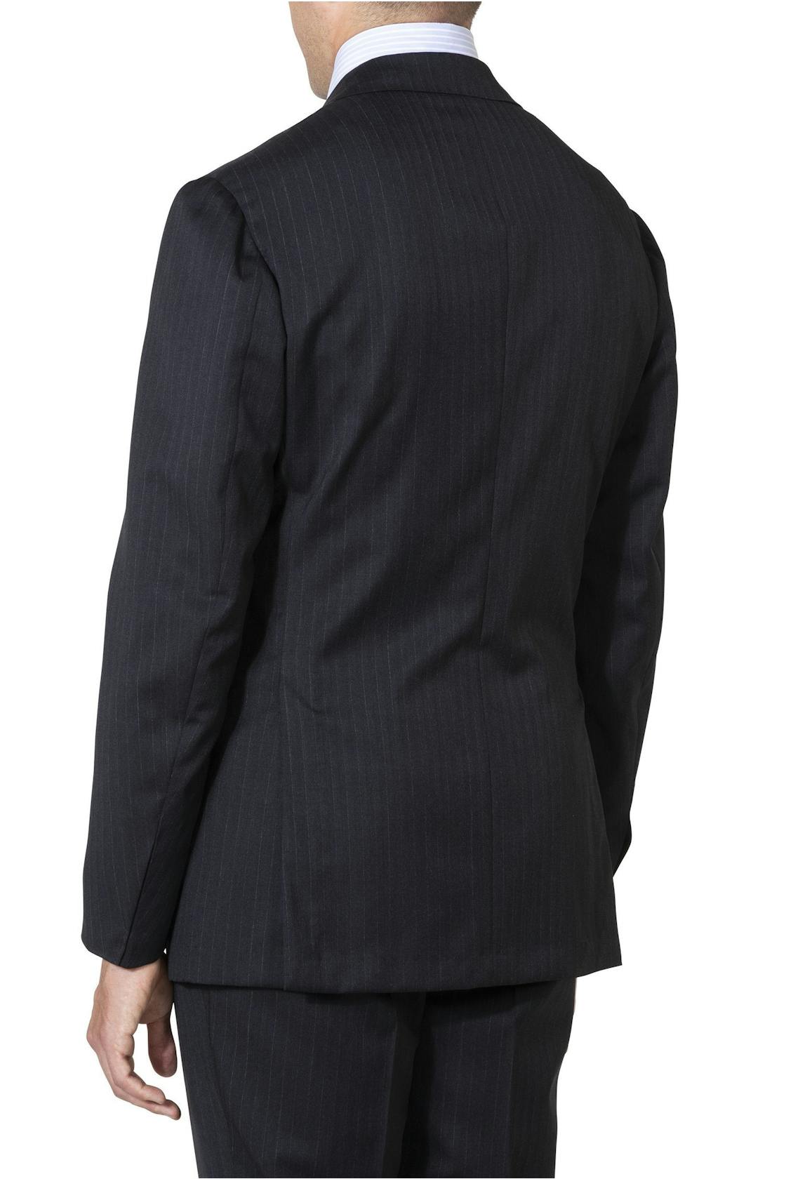 The Armoury by Ring Jacket Model 3A Charcoal Wool Fine Stripe Suit