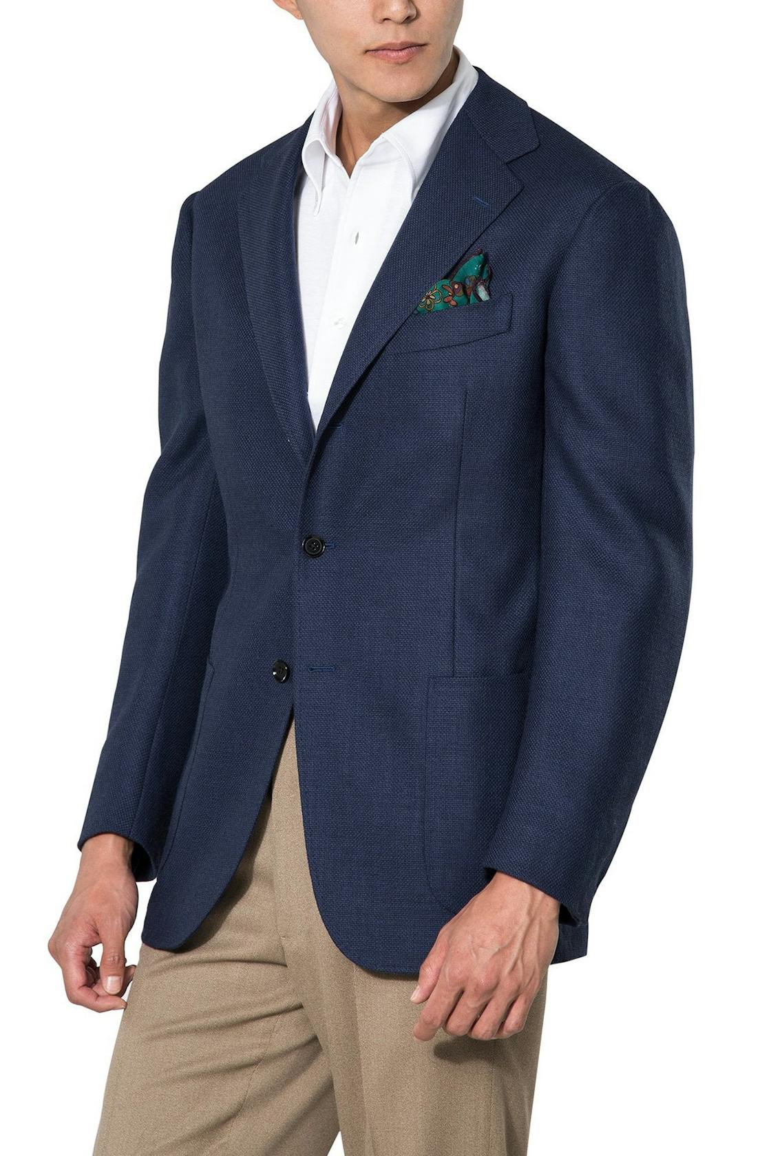 The Armoury by Ring Jacket Model 3 Blue Wool Balloon Sport Coat