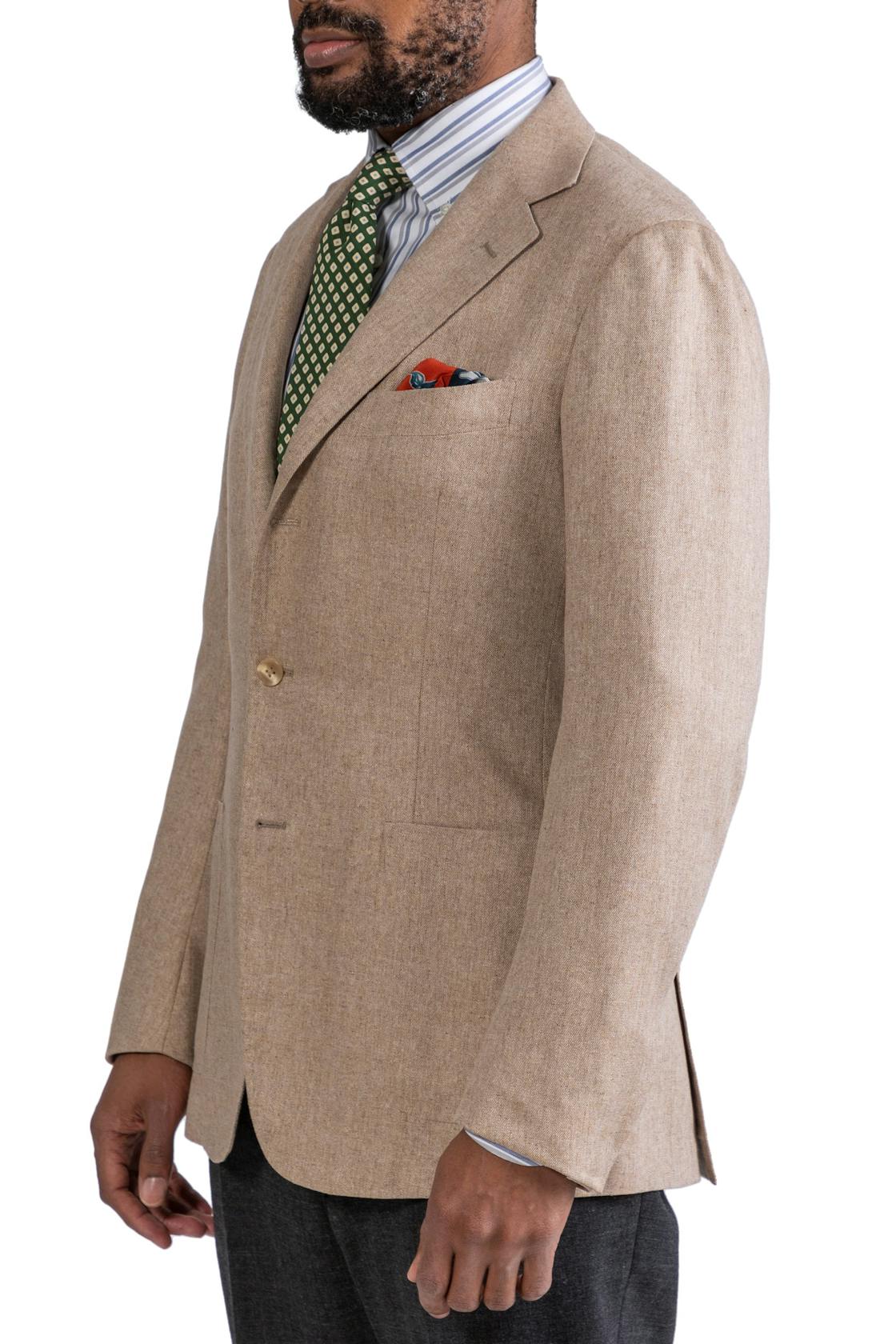 The Armoury by Ring Jacket Model 3 Beige Silk Sport Coat