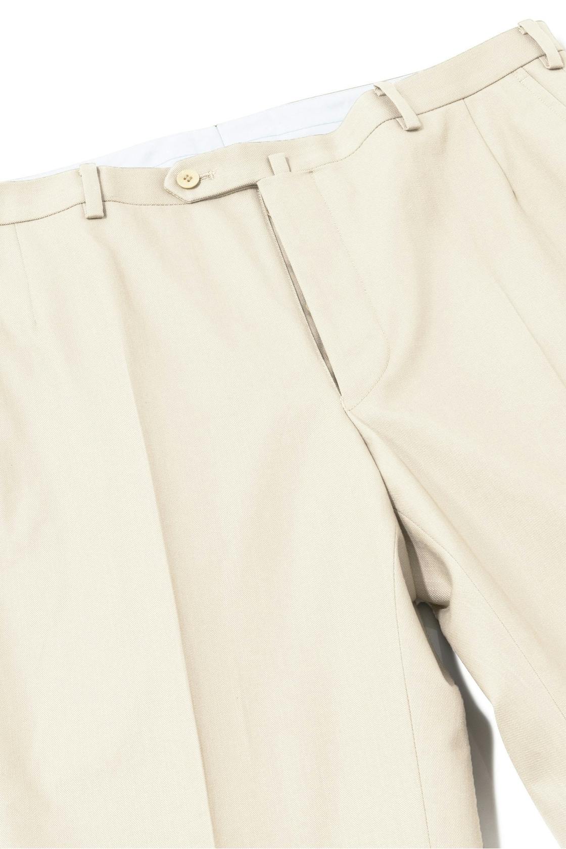 The Armoury by Osaku Stone Cotton Flat-front AO Trousers