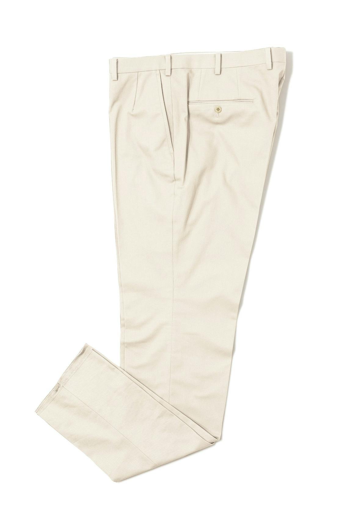 The Armoury by Osaku Stone Cotton Flat-front AO Trousers