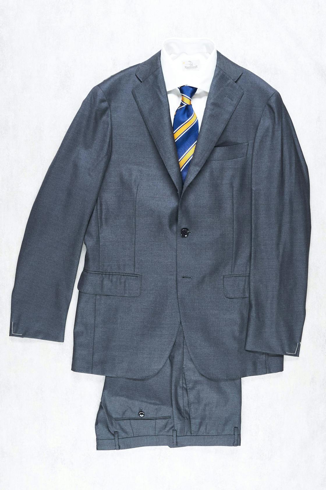 Ring Jacket 184 Grey Wool Twill Suit