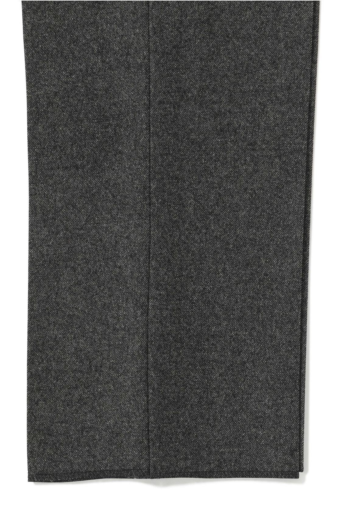 The Armoury by Osaku Charcoal Melange 3-ply Worsted Flannel Pleated CO Trousers