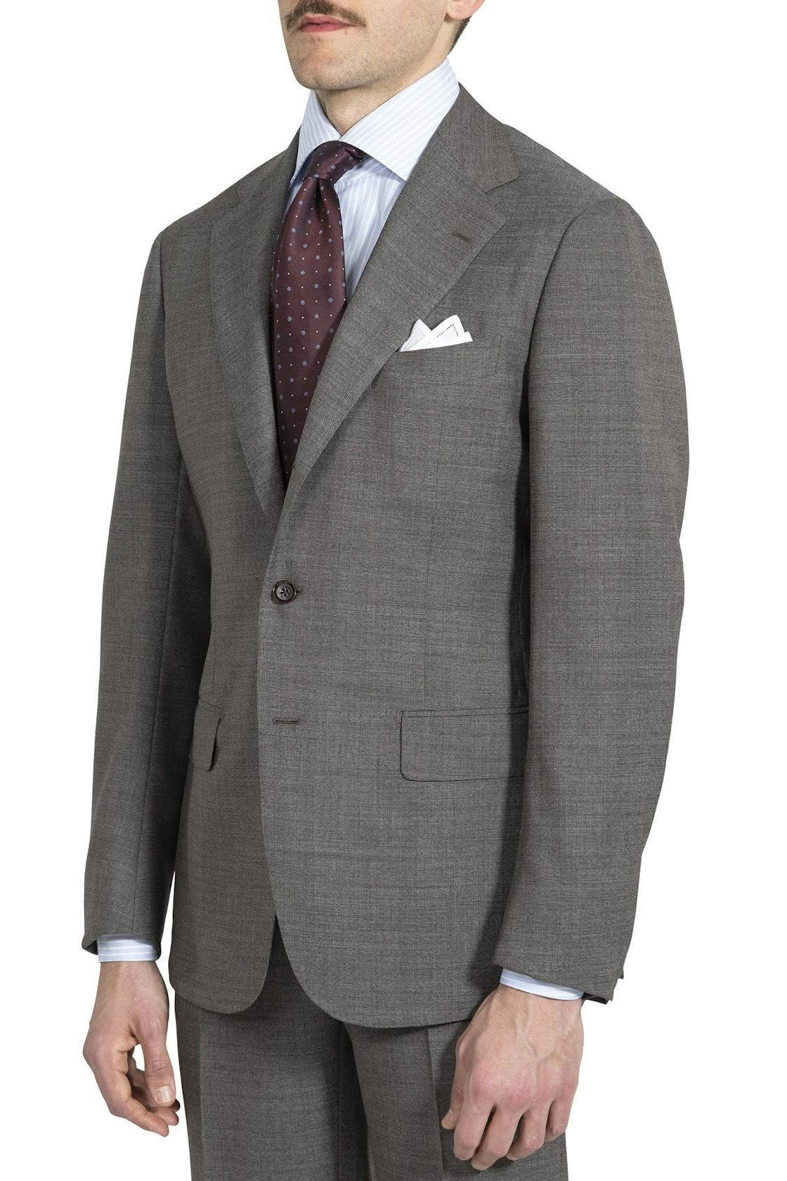 The Armoury by Ring Jacket Model 3A Taupe Wool Suit