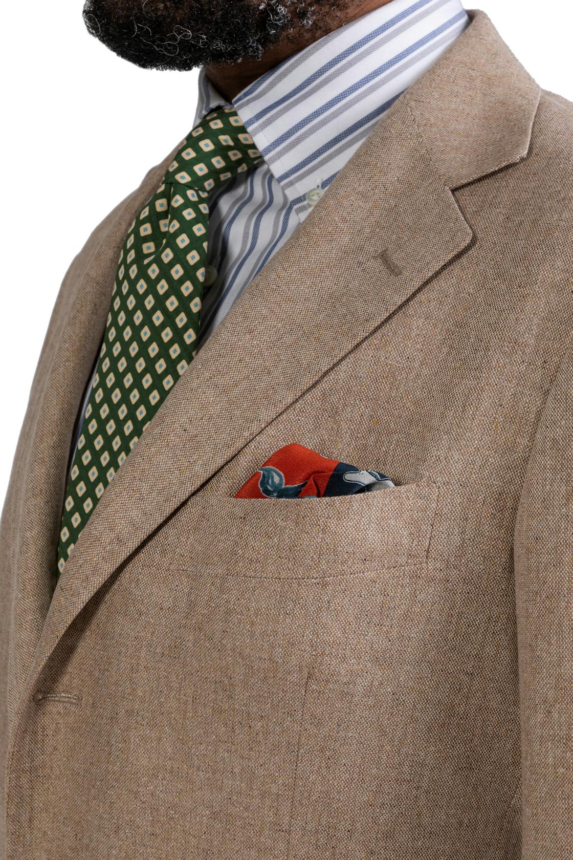 The Armoury by Ring Jacket Model 3 Beige Silk Sport Coat