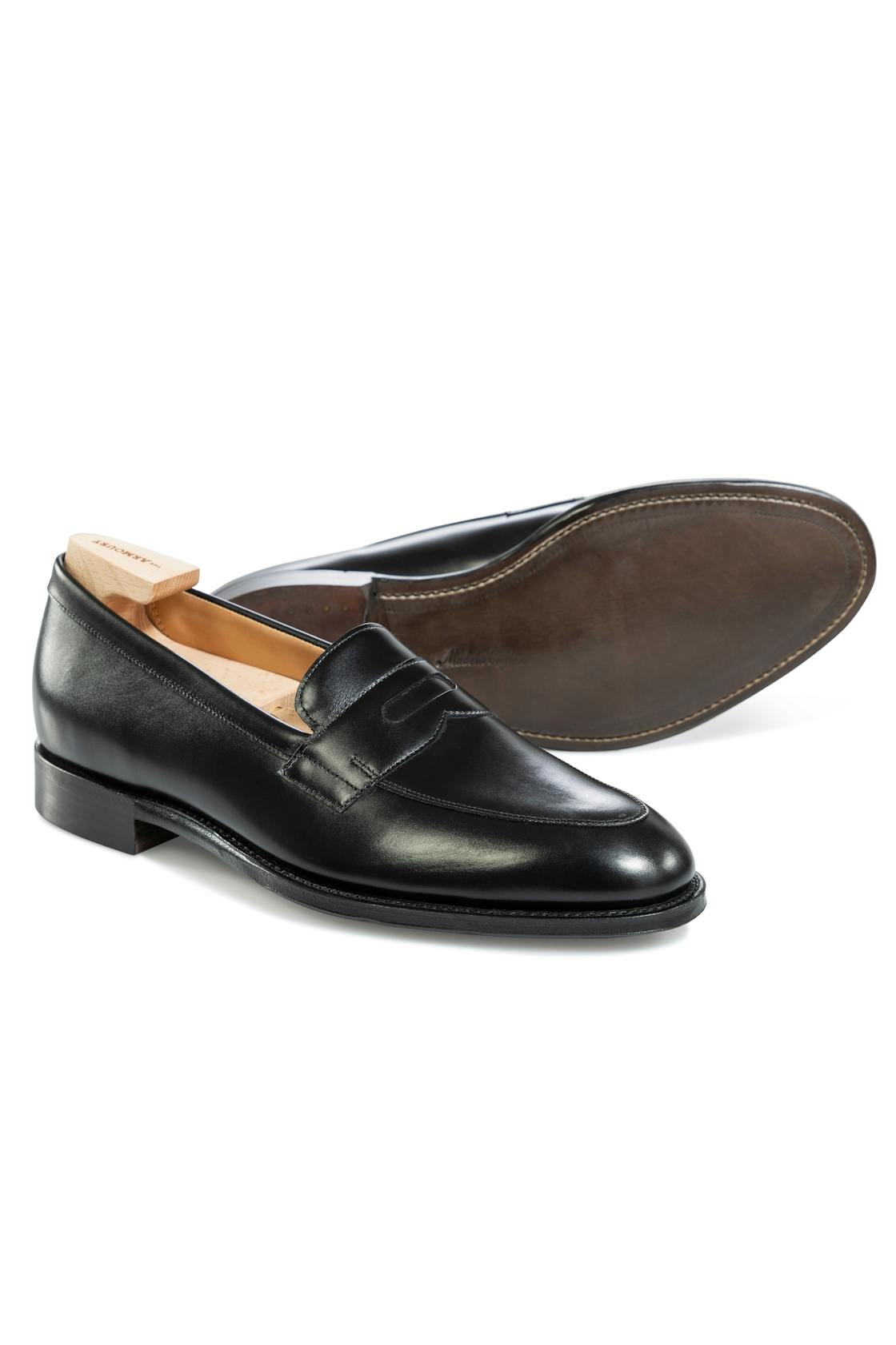 The Armoury Duane II Black Calf Penny Loafers *factory seconds*
