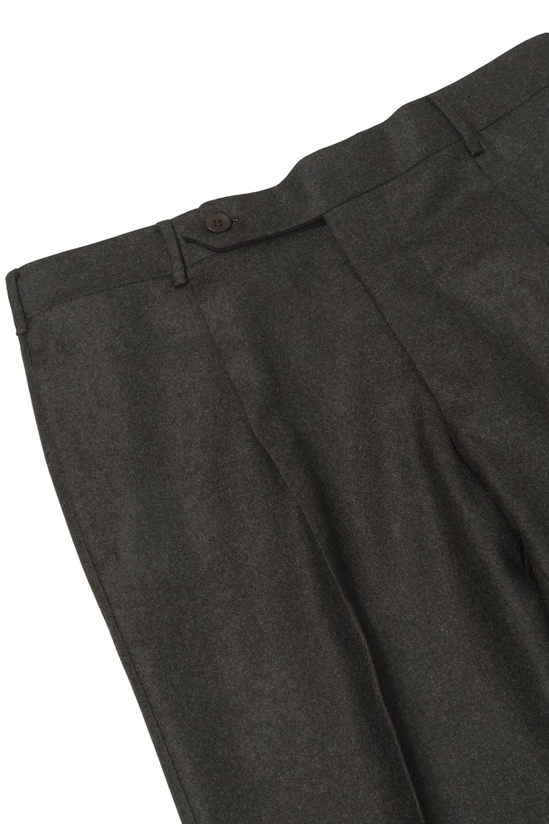 Rota 0325P/59 Chocolate Flannel Single-pleat Trousers