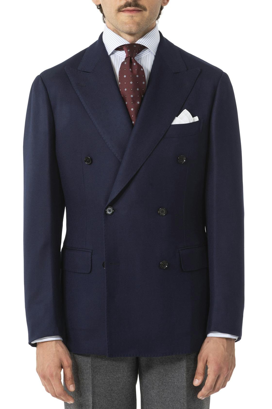 The Armoury by Ring Jacket Model 6 Navy Wool Twill Sport Coat